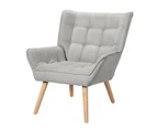 Artiss Armchair Grey Linen Fabric Cindy