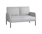 Artiss Armchair 2-Seater Sofa Pillow Linen Grey