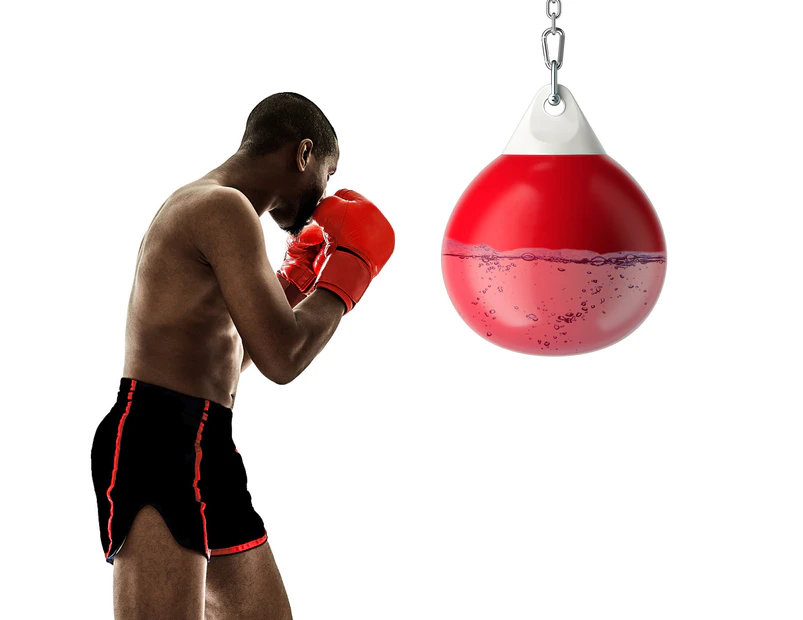 Costway 50kg Water Punching Bag Aqua Boxing Bag Heavy Duty Punch Bag w/Chain Home Gym Outdoor,Red