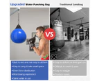 Costway 50Kg Water Punching Bag Aqua Boxing Bag Heavy Duty Punch Bag w/U-Shackle & Chain Home Gym Outdoor,Blue