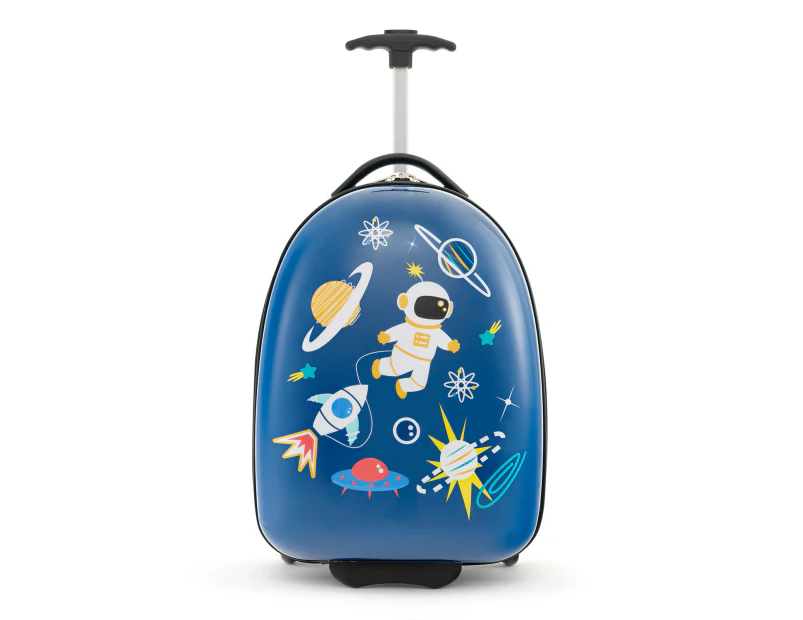 Costway Kids Carry-On Luggage Trolley luggage Travel Suitcase Children Gift Blue