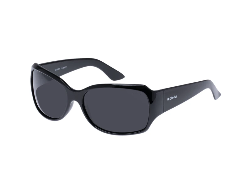 Glarefoil Female Carey Black Wrap Sunglasses