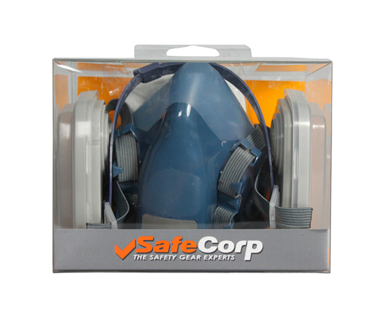 Safecorp Dust/Air Respirator Half Mask & P2 Set Protective Face Covering PPE