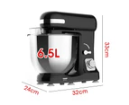 ADVWIN 6.5L 1400W Stand Mixer, 6-Speed Black Electric Food Mixer