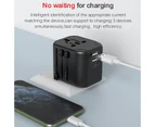 Travel Adapter Worldwide All in One Universal AC Power Plug Wall Charger with Dual USB Charging Ports USA EU UK AUS