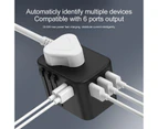 Universal Travel Plug Adapter PD 35W & QC 3.0 USB 3 USB-A + 2 USB-C Smart Worldwide AU/EU/UK/US Plug Fast Charge