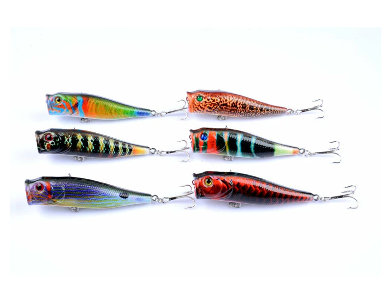 6X 9cm Popper Poppers Fishing Lure Lures Surface Tackle Fresh