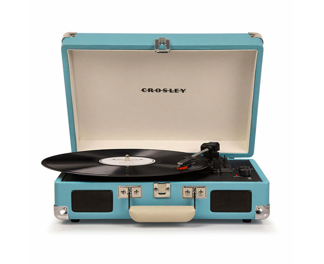 CROSLEY Crosley Cruiser Turquoise - Bluetooth Turntable & Record Storage Crate