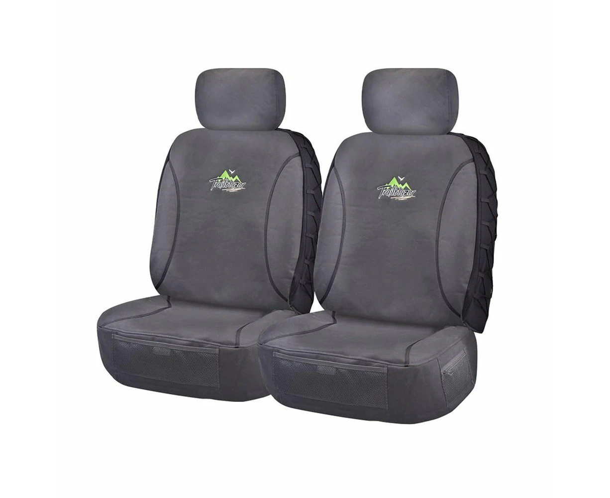 Seat Covers for MAZDA BT50 B32P SERIES 11/2006 ? 11/2011 SINGLE / DUAL CAB CHASSIS FRONT 2X BUCKETS CHARCOAL TRAILBLAZER