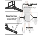 Costway Olympic Shrug Deadlift Barball Hex Tricep Bar 365kg Load w/2 Spring Collars Weight Training Fitness Gym Black