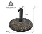 Costway Resin Patio Umbrella Base Heavy-duty Umbrella Stand Outdoor Umbrella Holder Beach Garden