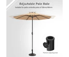 Costway Resin Patio Umbrella Base Heavy-duty Umbrella Stand Outdoor Umbrella Holder Beach Garden