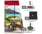 Costway Resin Patio Umbrella Base Heavy-duty Umbrella Stand Outdoor Umbrella Holder Beach Garden