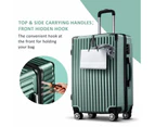 Carry On Luggage Suitcase Traveler Bag Hard Shell Travel Carryon Case Lightweight with Wheels Rolling Trolley 28 Inch with TSA Lock Dark Green