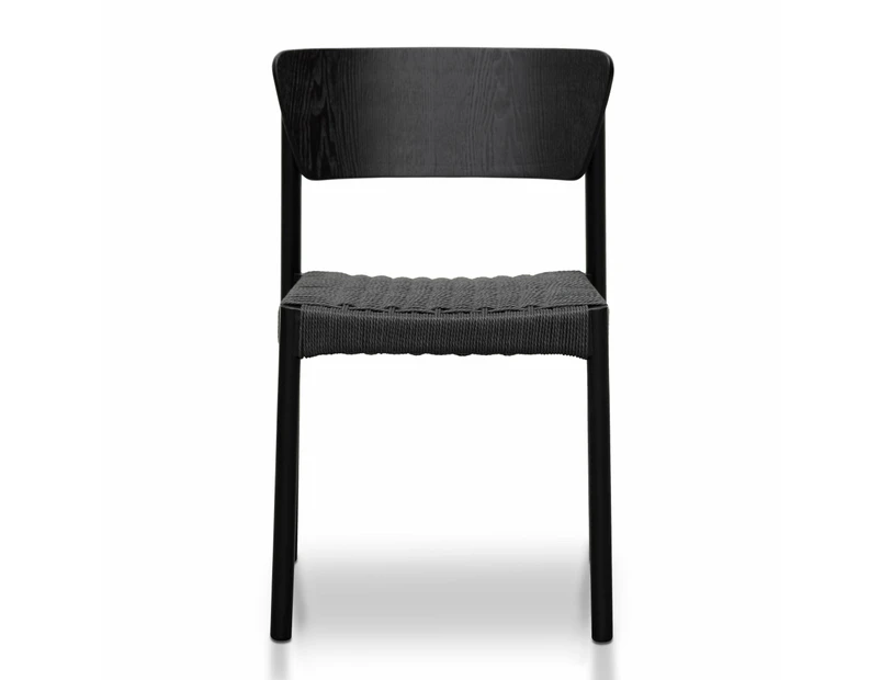 Filiberto Rope Seat Dining Chair - Black