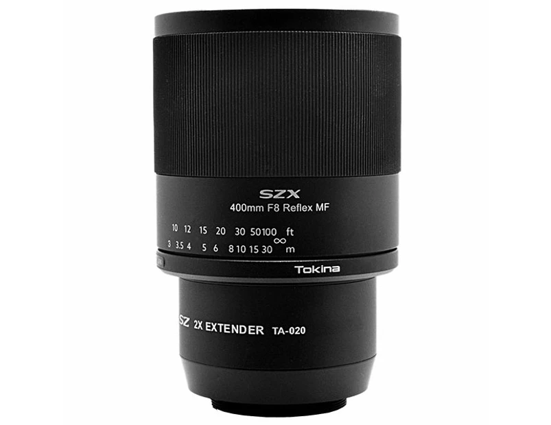 Tokina SZX Super Tele 400mm F8 Lens w 2x Extender - Sony FE