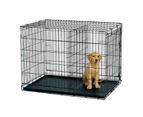 YES4PETS 30' Collapsible Metal Dog Crate Cage Cat Carrier With Divider