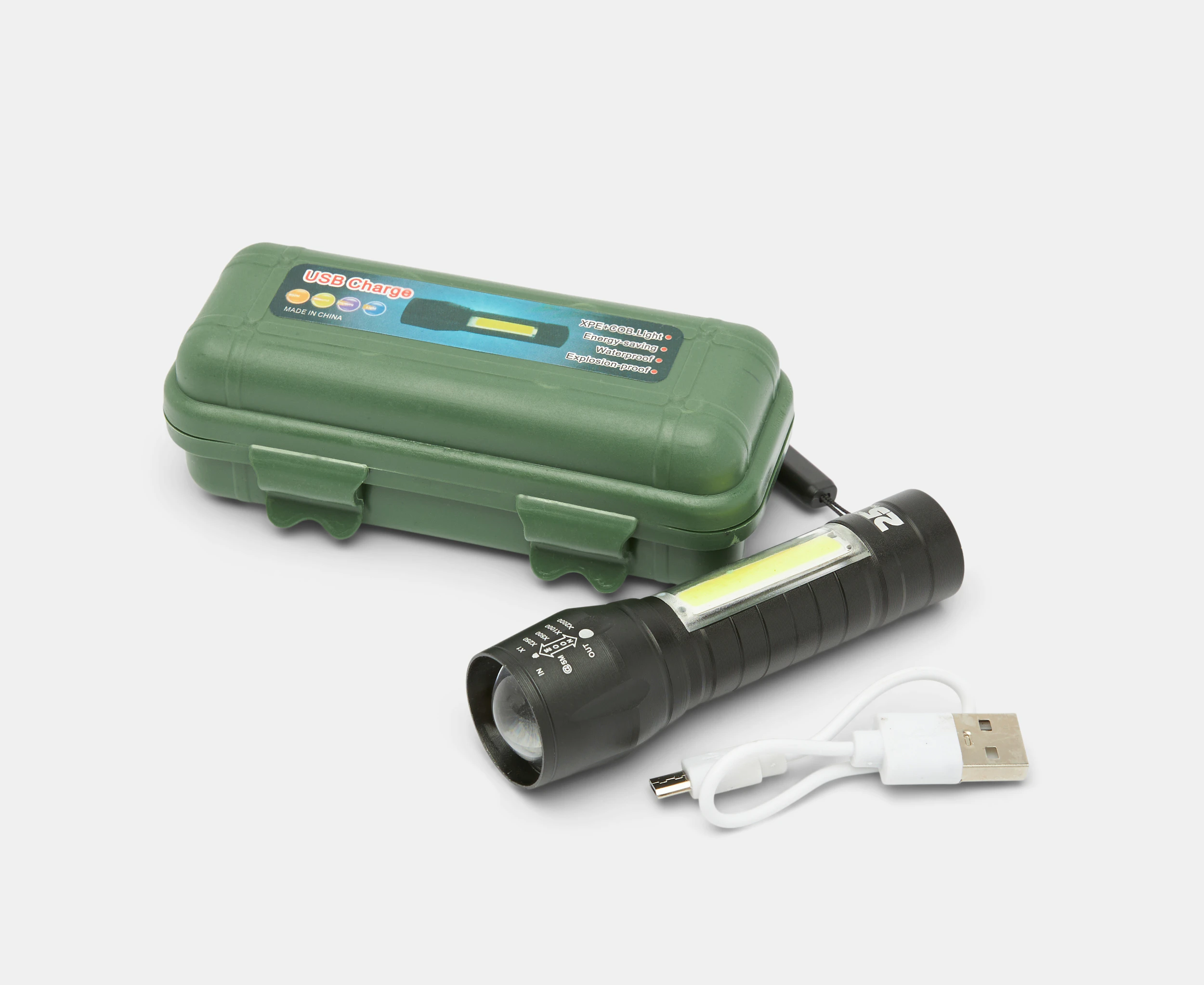 Waterproof 25th Hour Rechargebale Bright Light Mini Torch USB Charging