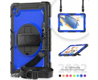 For Samsung Galaxy Tab A8 10.5 Case 2021 X200 X205 X207 360 Rotatable Hand Strap Kickstand Tablet Protective Cover+Gifts - A