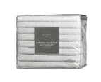 Ardor Boudior Double Bed Striped Faux Fur Pillowcase Quilt Cover Set Grey