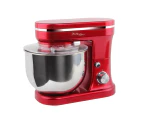 Healthy Choice Electric 1200W Mix Master 5L Stand Mixer w/Bowl/Whisk/Beater Red