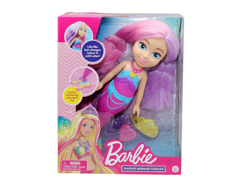 Barbie 13''/33cm Fantasy Mermaid Feature Toddler Swimming Bath Doll 3y+