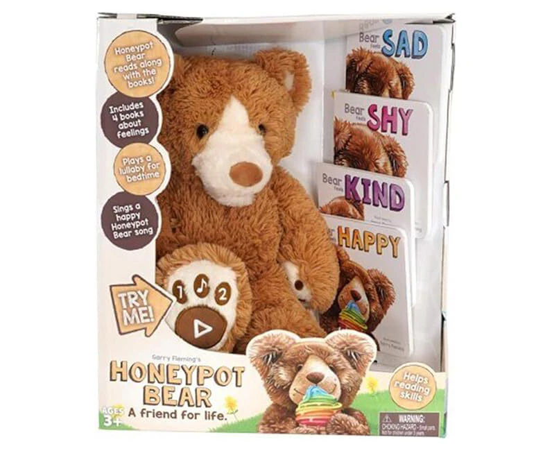 Storytime Honeypot Bear Kids/Childrens Talking/Read Along Plush Bear 3y+