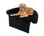 Costway Large Dog Couch Bed Calming Puppy Sofa Anti Anxiety Pet Cushion w/Anti-Slip Bottom & Neck Bolster Black