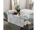 Costway Medium Dog Bed Puppy Sofa Pet Cushion Couch Protector Blanket w/Washable Cover & Anti-Slip Bottom White