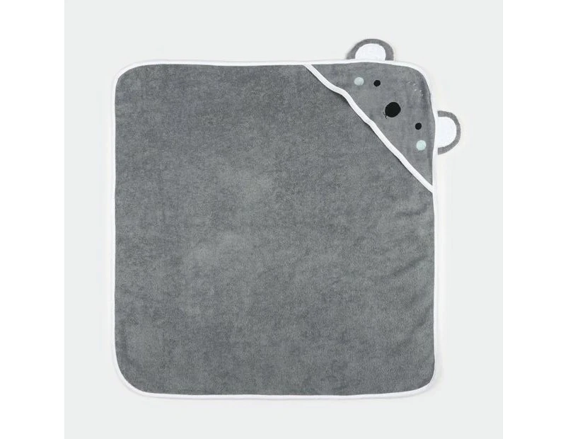 Koala Hooded Towel  - Anko - Grey