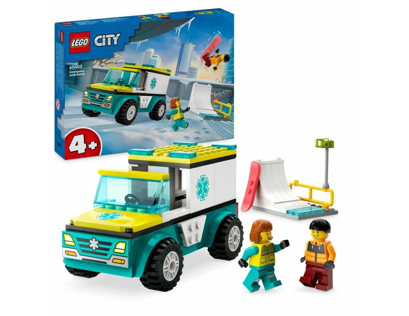 LEGO® City Emergency Ambulance and Snowboarder 60403 - Multi