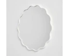 Scalloped Circular Mirror - Anko - White