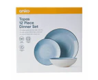 Tapas Dinner Set, 12 Piece - Anko - Blue