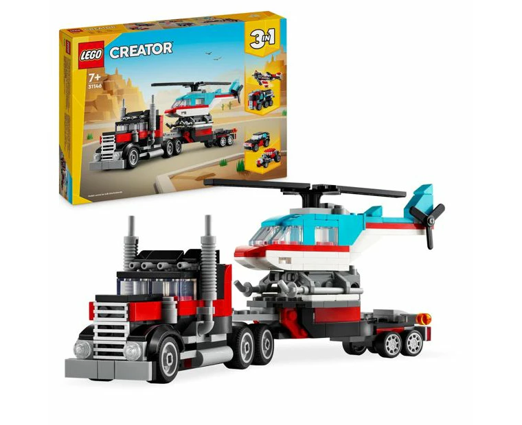 LEGO Creator Flatbed Truck With Helicopter 31146