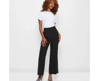 Petites Crop Kick Flare Pants - Dannii Minogue - Black