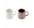 Striped Stoneware Mugs, 2 Pack - Anko