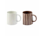 Striped Stoneware Mugs, 2 Pack - Anko