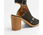 Target Womens Laser Cut Heel Sandal - Clo - Black