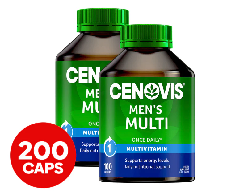 2 x Cenovis Men's Multi Capsules 100pk