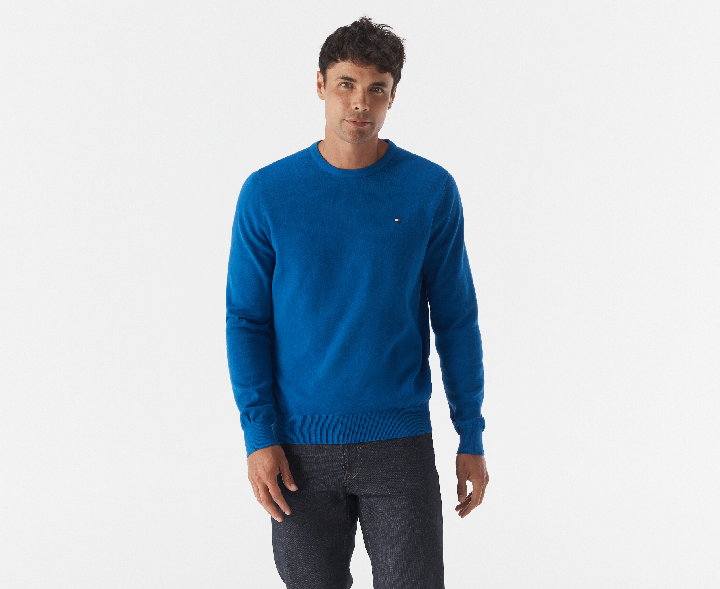 Tommy Hilfiger Men's Atlantic Crewneck Sweater - Royalty | Catch.com.au