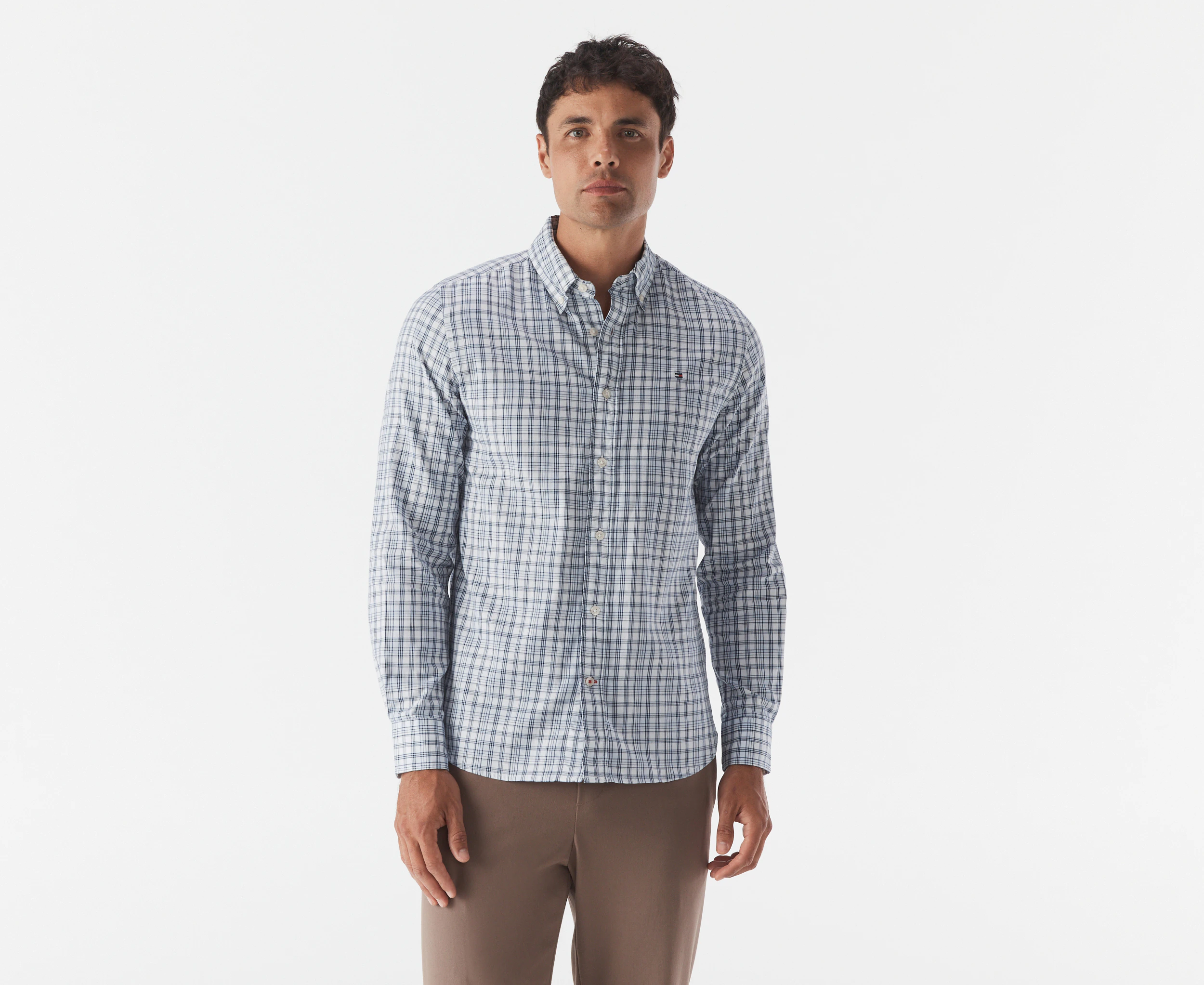 Tommy Hilfiger Men's Check Shirt - Wedge Blue