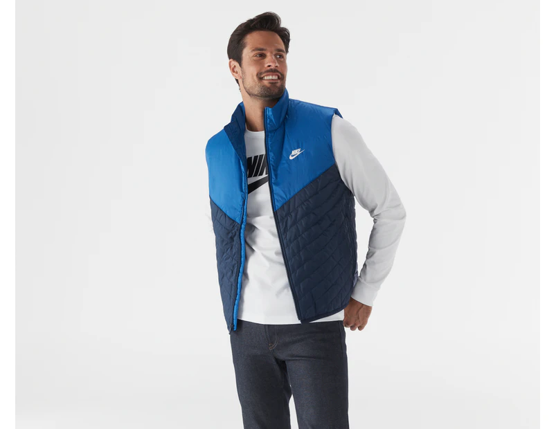 Nike Men's Therma-FIT Windrunner Midweight Puffer Vest - Midnight Navy/Game Royal