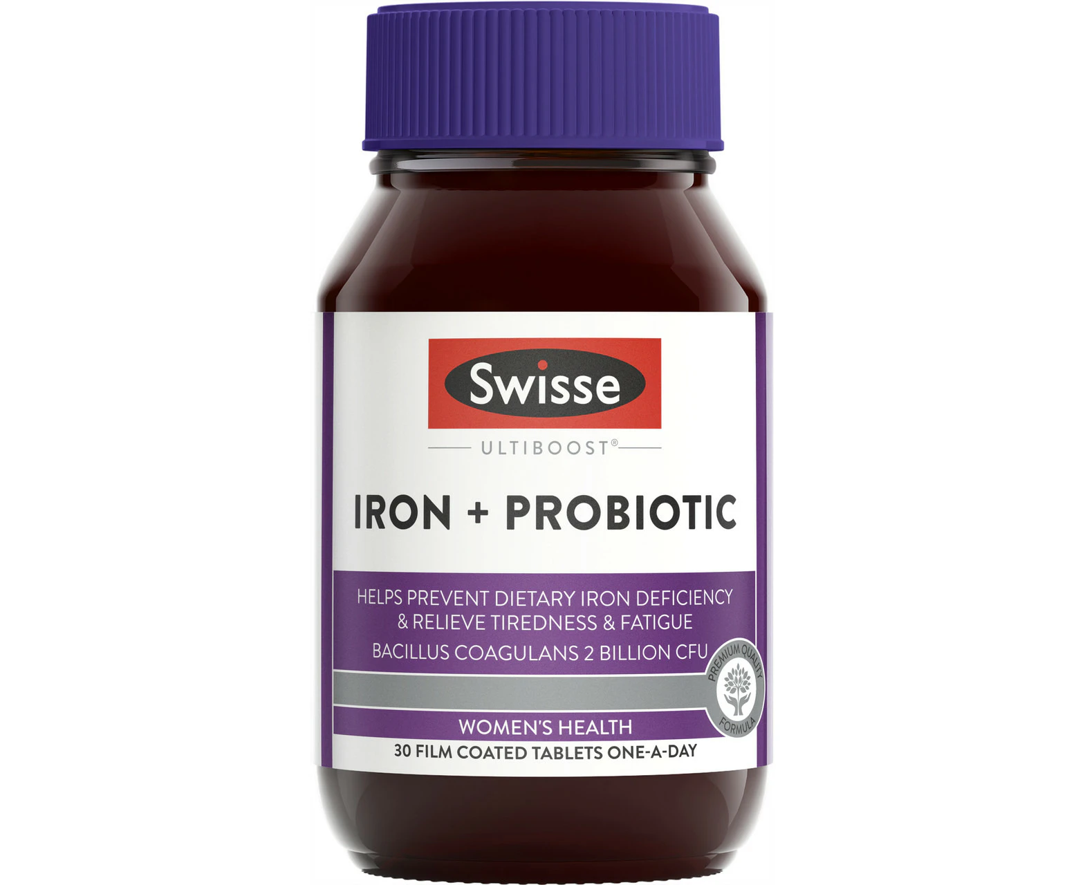 Swisse Ultiboost Iron + Probiotic 30 Tablets