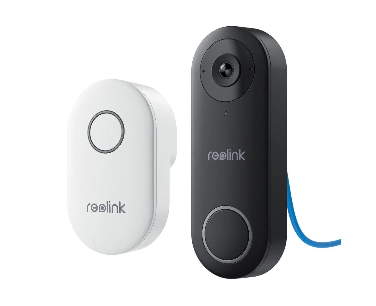 Reolink 5MP/2K+ Wired Smart Video Doorbell with Chime - PoE, 180°Diagonal Viewing Angle, Works with Reolink NVRs [RL-Doorbell -PoE]