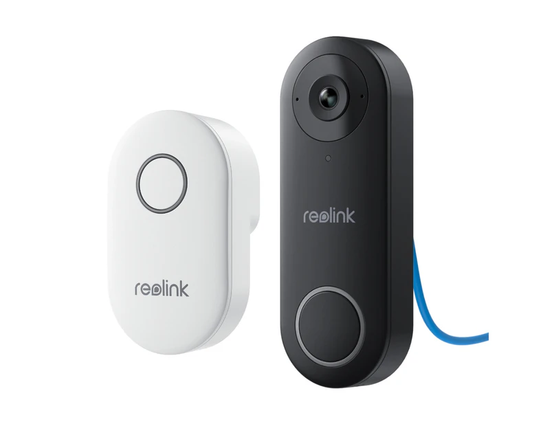 Reolink 5MP/2K+ Wired Smart Video Doorbell with Chime - PoE, 180°Diagonal Viewing Angle, Works with Reolink NVRs [RL-Doorbell -PoE]