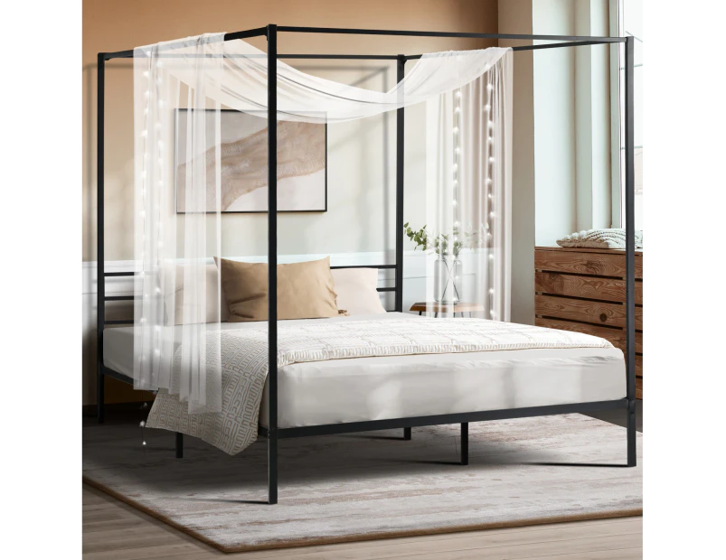 Oikiture Bed Frame Double Size Metal Frame BELLE