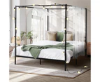 Oikiture Bed Frame Double Size Metal Frame BELLE