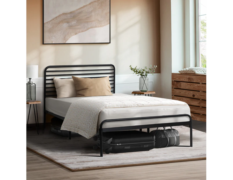 Oikiture Metal Bed Frame King Single Size