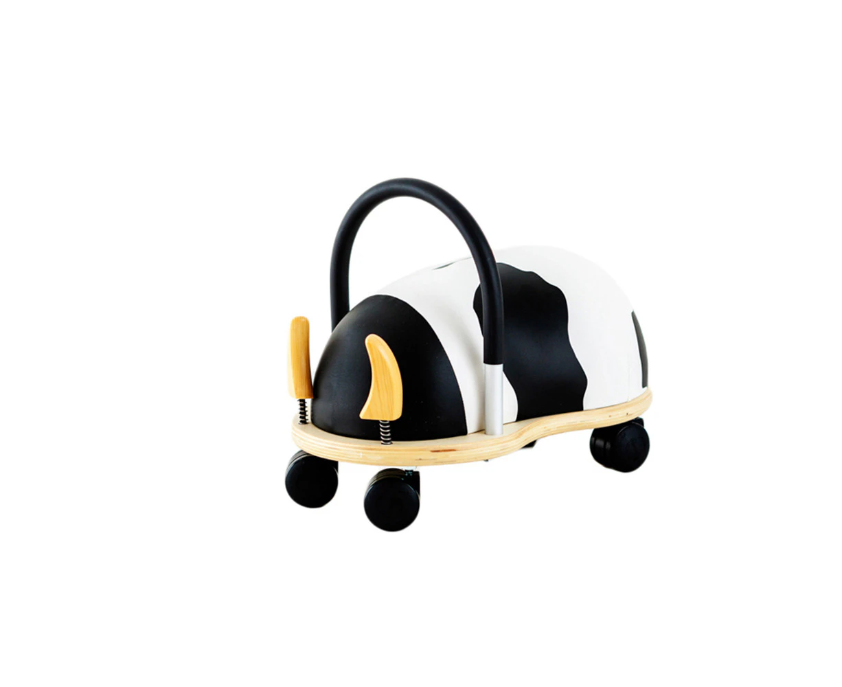 Wheely Bug 46cm Large Cow Wooden Ride On Kids/Children Play Toy 3y+ White/Black