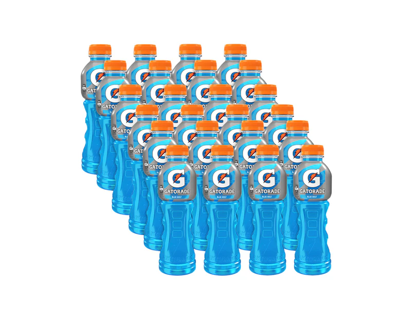 24pc Gatorade Blue Bolt Flavoured Sports Rehydration Drink Bottles 600ml